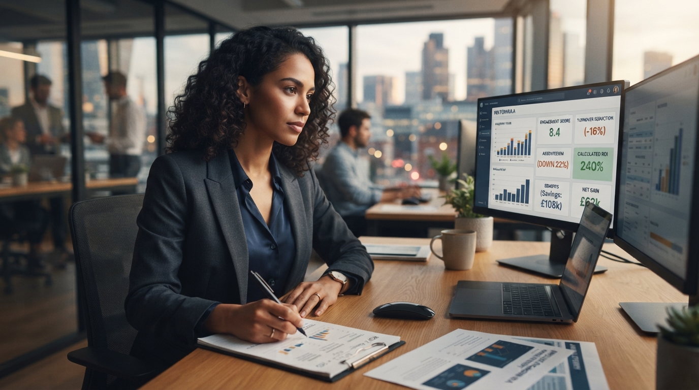 Editorial illustration for How to Calculate the ROI of Your Employee Engagement Program: A Step-by-Step Guide