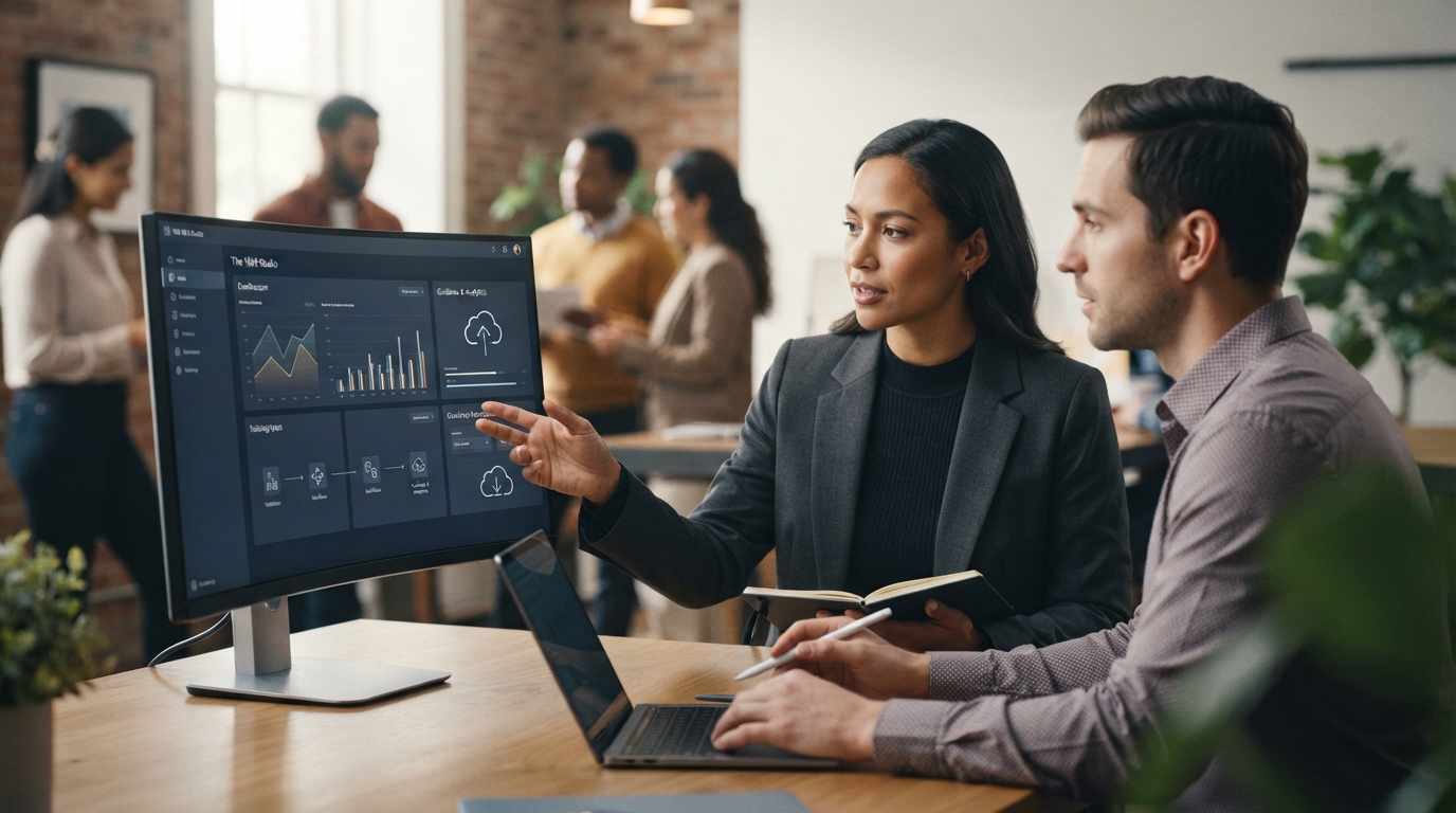 Editorial illustration for Huntington Bank Launches The 1866 Studio, an AI "Operating System" for Small Businesses Built on Google Cloud